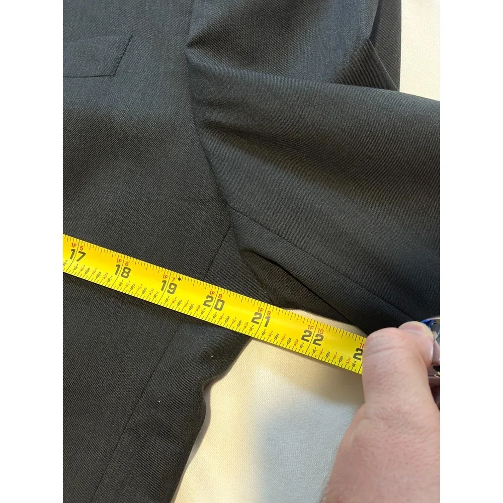 Banana Republic Slim Fit Blazer Jacket Mens 40R Black Italian Wool Marzotto